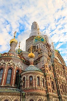 Church of the Savior on Spilled Blood or Cathedral of the Resurrection of Christ is one of the main sights of Saint Petersburg,