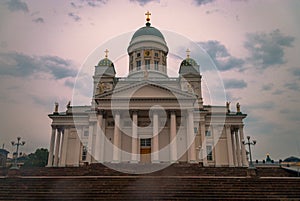 The church at Senate Square in Helsinki Finland