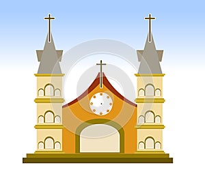 Church Sign on whitr background vector illustration