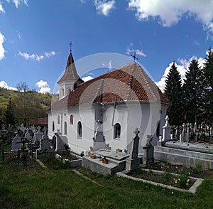 Church in Simon village in Romania