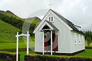 Church of Skogar, Iceland photo