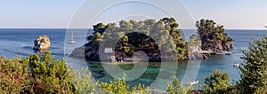 Church on a small island resort city Parga, region of Epirus, G