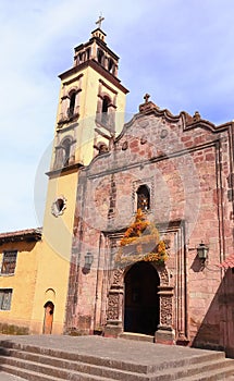 Church of a small town in michoacan, mexico.