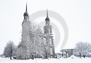 Church on a Snowy Winter scene