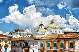 Church of the Society of Jesus domes, Quito, Ecuador