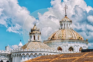 Church of the Society of Jesus domes, Quito, Ecuador