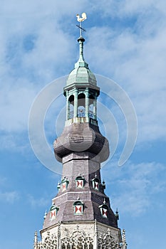 church spire of the gothic church tower in Breda