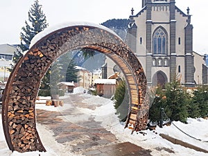 Church of SS Filippo and Giacomo in the city Predazzo