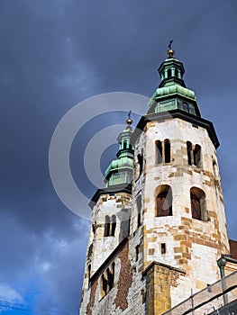 The Church of St. Andrew in the Old Town district of Krakow, Poland