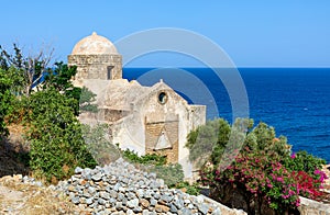 The church of St. Anne in Monemvasia, Peloponnese, Greece.