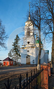 Church of St. Basil Great and St. Elias Chapel in Vasilyevskoye village, Sergiev Posad District, Moscow Region, Russia
