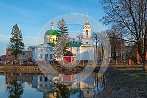 Church of St. Basil Great and St. Elias Chapel in Vasilyevskoye village, Sergiev Posad District, Moscow Region, Russia