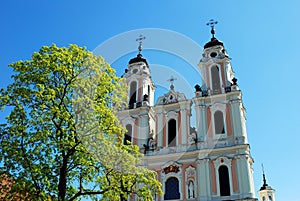 Church of St. Catherine in Vilnius, spring time