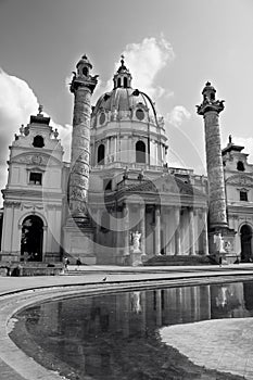 Church of St. Charles Borromeo (Wiener Karlskirche) in Vienna, Austria.