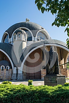 Orthodox Church of St. Clement of Ohrid, in city of Skopje, Maceodnia. Built in Modern style photo