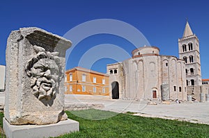 The Church of St. Donatus is a church located in Zadar. Its name refers to Donatus of Zadar, who began construction on this church photo