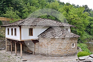 The church St. Epiphan with the old school in Etara, Bulgaria