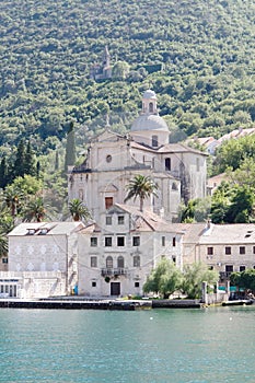 Church of St. Francis of Assisi in Kotor, Montenegro in summer