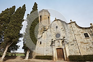 Church of St. Genis in Monells, Baix Emporda, Catalonia, Spain