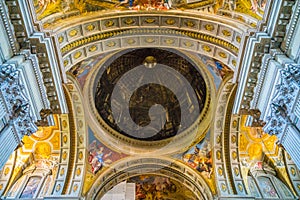 The ceiling of the Church of Saint Ignatius of Loyola in Rome, Italy. photo