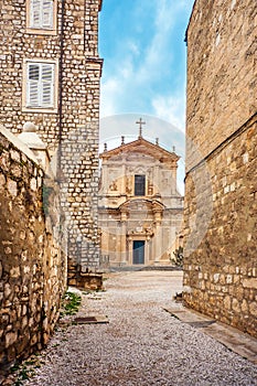Church of St. Ignatius in the old town of Dubrovnik