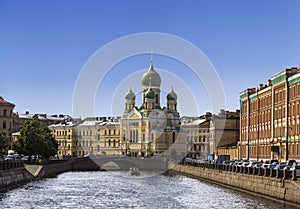 Church of St. Isidore Yurievsky on the Griboyedov canal. Saint Petersburg,