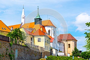 Church of St. John the Baptist and Minorite monastery in Jindrichuv Hradec, Czech Republic