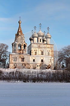 Church of St. John Chrysostom with bell tower in Vologda