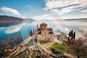 Church of St. John the Theologian -at Kaneo, Ohrid, Macedonia photo