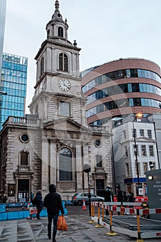 A church on St. Lawrence Jewery  Guildhall Yard  central London