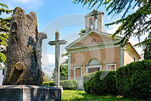 Church of St. Martin and cemetery in the picturesque village Buje, Croatia