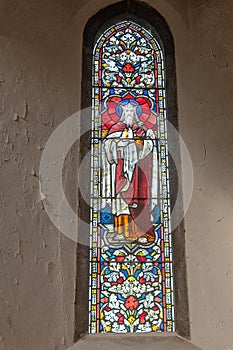 Church of St Mary the Virgin, Stain glass Window, Eastry, Kent England