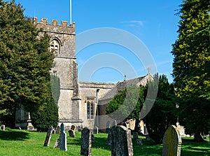 The church of St Michael`s and All Angels Church, Guiting Power, Gloucestershire