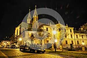 Church of St. Moritz, Kromeriz, Czech, night