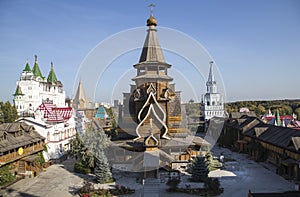 Church of St. Nicholas in Izmailovsky Kremlin Kremlin in Izmailovo, Moscow, Russia.