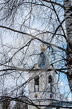 The Church of St. Nicholas in the village Kudinovo of the Kaluga region of Russia.