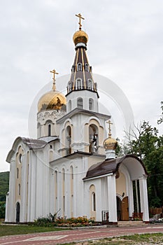 The Church of St. Nicholas in the village of Solnechnaya Polyana, Russia.