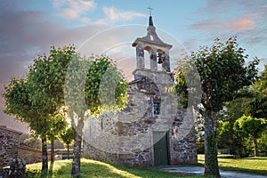 Church of St Paio de Sabugueira, in Lavacolla, on way of st james, Spain photo