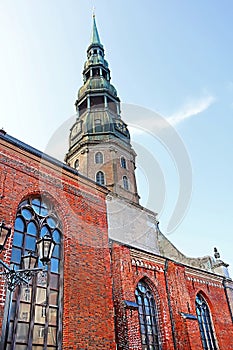 Church of St. Peter St. Peter Church, Petrikirche is one of the symbols and one of the main sights of the city, Riga photo