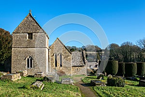 The church of St Peter`s Duntisbourne Abbots, Gloucestershire