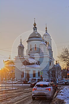 Church of St. Sergius of Radonezh in Rogozhskaya Sloboda near the Spaso-Andronikov monastery russian in Moscow, Russia