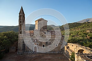 The Church of St. Spyridon in Old Kardamili, Greece