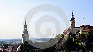 Church of St. Wenceslas and castle in Mikulov