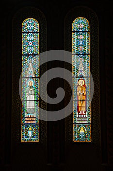 Church, stained glass, windows, gothic architecture, god, light, colorful, sacred, rose window, religion, saint