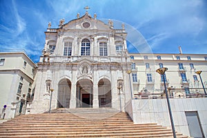 Church and stair in Lisbon photo