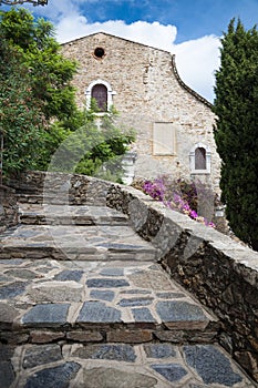 Church and stairs at Bormes les Mimosas