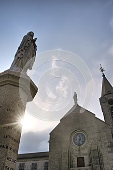 Church and statue
