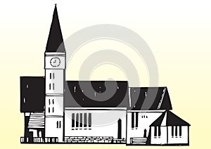 Church with steeple