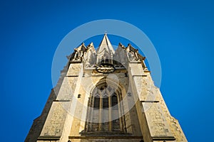 Church steeple blue sky