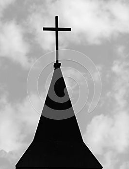 Church steeple cross
